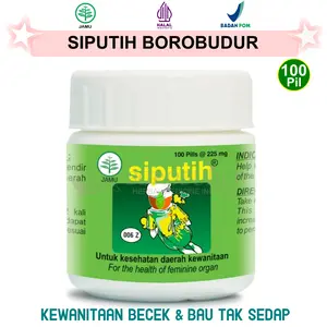 BOROBUDUR SIPUTIH 100 PIL JAMU  HERBAL KEPUTIHAN ABNORMAL BECEK GATAL BAU TIDAK SEDAP DAERAH KEWANITAAN WANITA