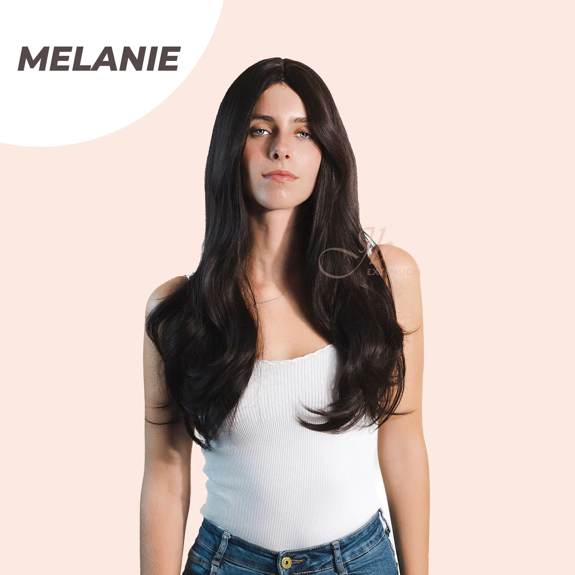 Rambut Palsu Kerinting Coklat Alam, JBSELECT4YOU, 26 Inci, Melanie