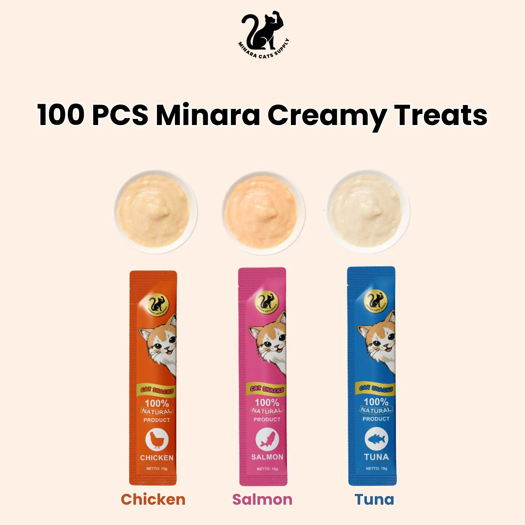 100pcs Snack Minara Creamy Treats