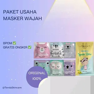 masker luxbee 1lusin campur Perawatan Wajah Hitam