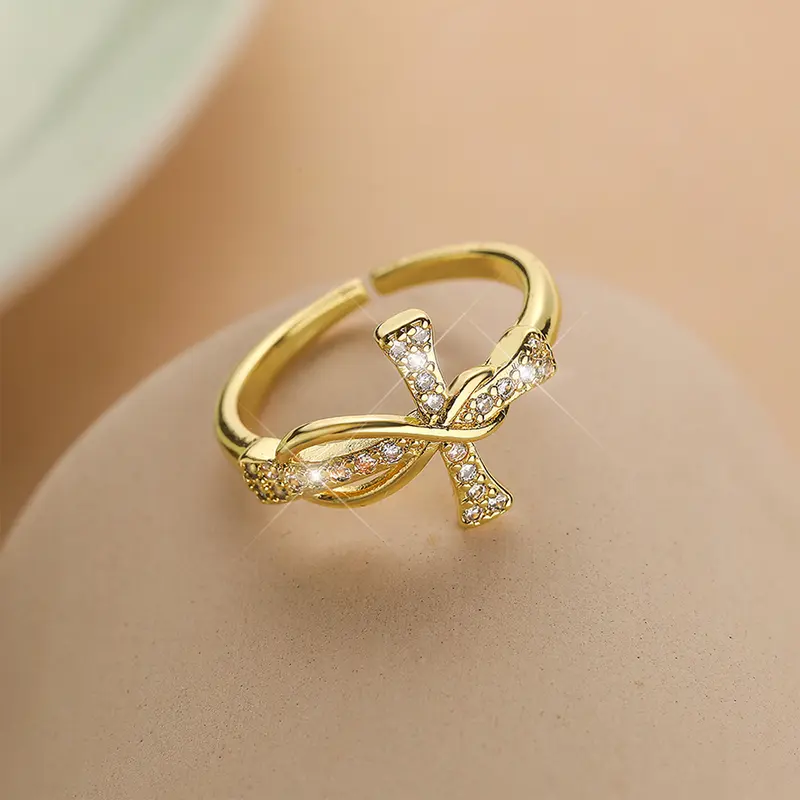 【003Harga telah dibanting, segera di CO】Chard Wake Cincin Wanita Original Korea Elegant Titanium Moonstone Style Perhiasan Cincin Cewek Rings  CWR030 2