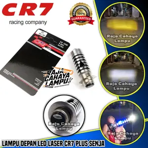Lampu Utama H6 LED CR7 Laser Senja Biru High Low Jauh Dekat Putih Kuning AC/DC Semua Motor Universal