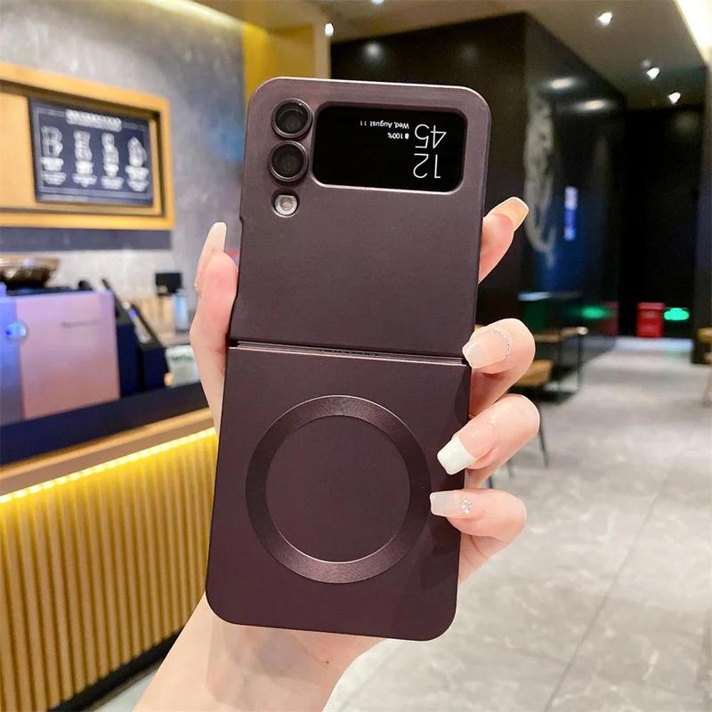 Ốp Điện Thoại Từ Tính Lì Sang Trọng, DISI, Dành Cho Samsung ZFlip 6, ZFlip 5, Flip4, Flip3, Ốp Magsafe, Sạc Không Dây, Chất Liệu Silicon TPU, Chống Sốc, Ốp Mềm