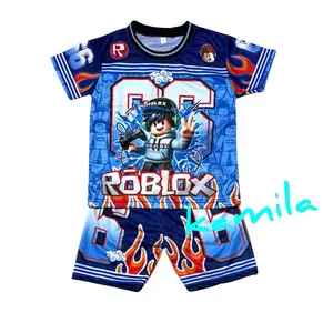 SETELAN JERSEY ANAK MOTIF ROBLOX BAHAN DRY FIT BERKUALITAS FULL PRINTING 1 SAMPAI 10 TAHUN