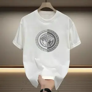 T-shirt Distro Trendy Lengan Pendek Bahan Katun Premium Sablon Digital Printing Pola Gambar Depan Satu Sisi Kaos Oblong Warna Hitam Putih