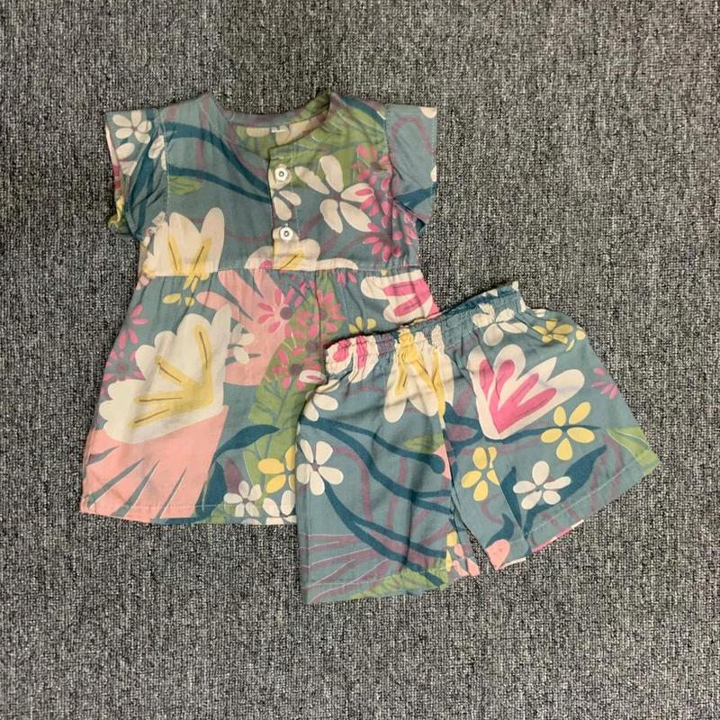 setelan celana anak perempuan. usia 1th up to 4th setcel rayon anak. bahan rayon viscose Cewek Motif Fashion 4