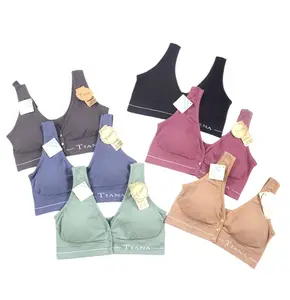 Bra Menyusui Bahan Knit, Bukaan Kancing Depan, Ibu Katun Hamil Perempuan