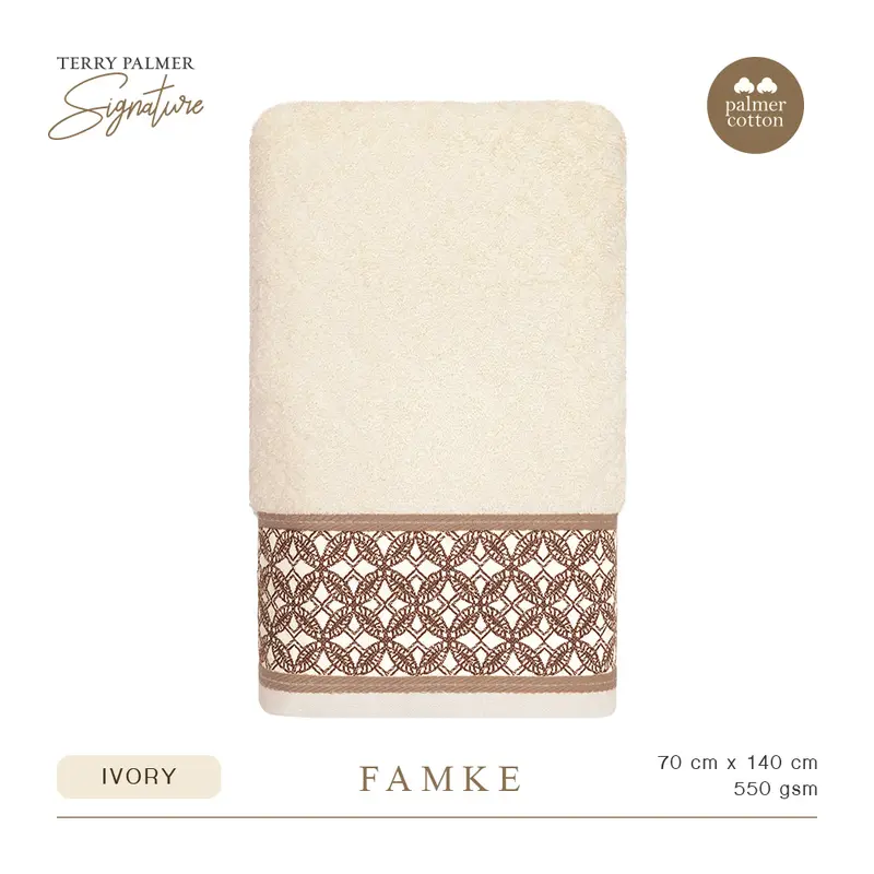 Handuk Terry Palmer Signature - Famke - Handuk Mandi 70 x 140cm / Hadiah / Kado Pernikahan / Souvenir / Seserahan / Hampers