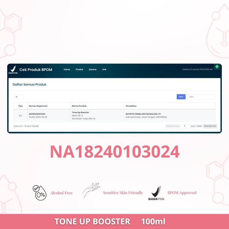 Product Introduction of [He-Ji] Tone Up Booster 100ml - Glowing, Brightening and Healthy Skin 5