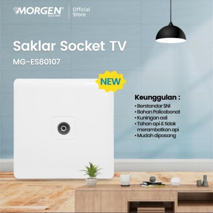 MORGEN Tipe MGES-801 " Saklar Electrical Series " Stop Kontak, Saklar Engkel, Saklar Seri, Saklar Triple, Stop Engkel, Outlet Antena TV IB TANAM 6