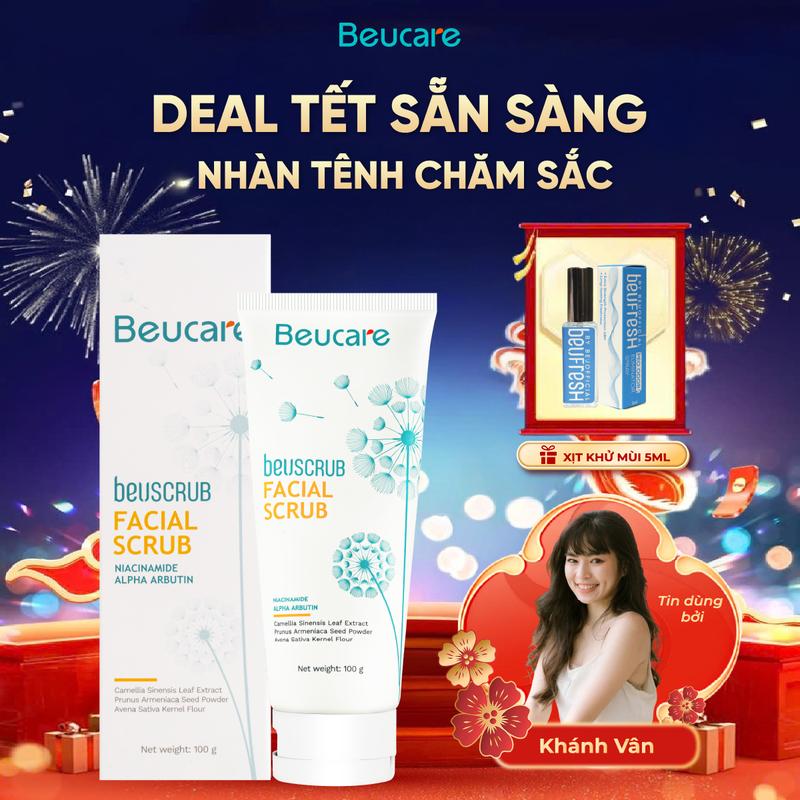  MUA 1 TẶNG 1 _TDCL602 Tặng Xịt Khử Mùi Beufresh 5ML Khi Mua BEUSCRUB kem Tẩy Tế Bào Chết Cho Da Mặt Nam Nữ Skincare Làm Đẹp Da Hỗ Trợ Làm Sạch Da Dưỡng Ẩm Dịu Nhẹ Giúp Da Mịn Màng và Tươi Sáng Women 