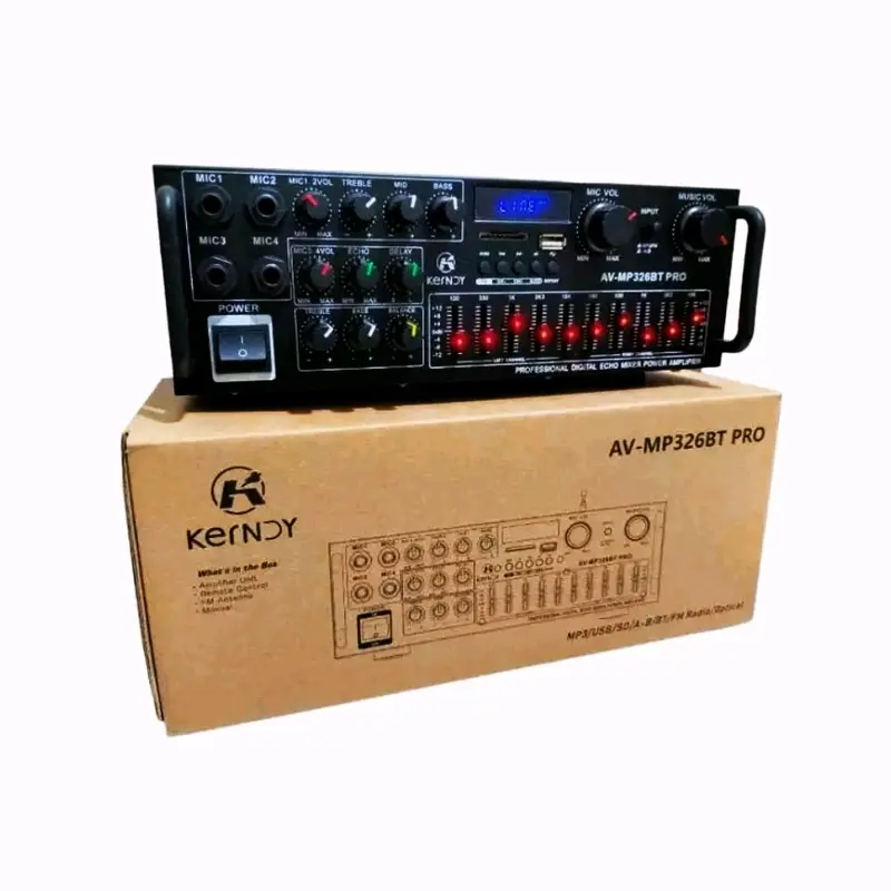 Bluetooth EQ Audio Amplifier Karaok Home Theater 2000W Coaxial optical Kerndy 326BT PRO 8