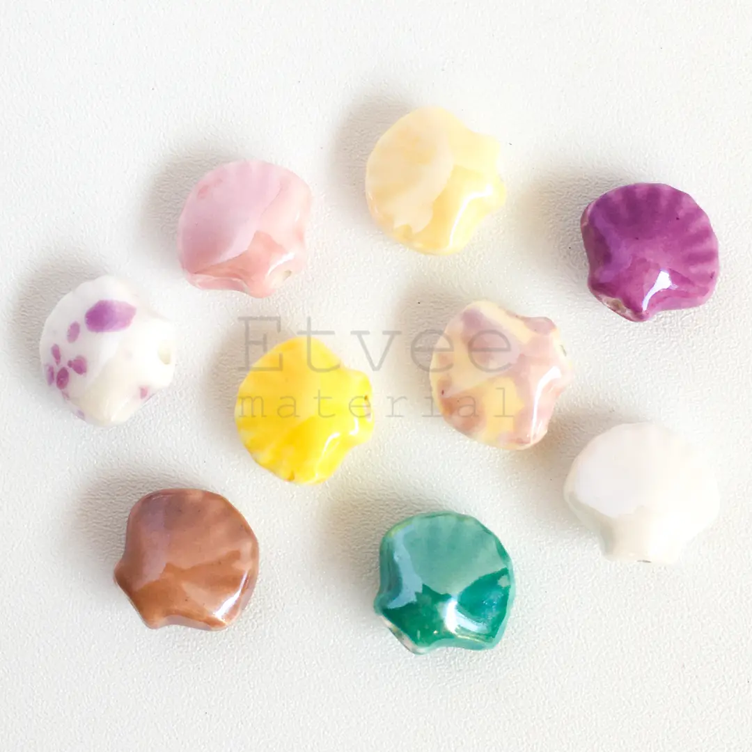 L187 Mote manik bead keramik kerang shell handmade