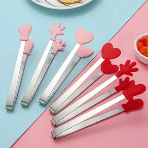 Penjepit Bento BBQ Makanan Karakter Tangan Tong Penjepit Kecil Serbaguna Motif Tangan