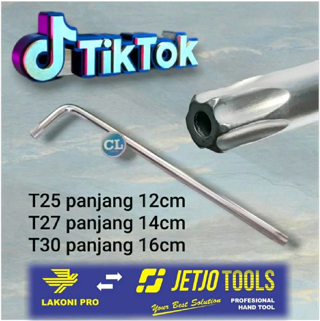 KUNCI L BINTANG LUBANG T25 T27 T30 PANJANG starbit kembang bunga bolong cabang segi 6