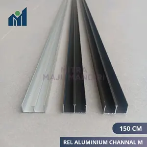 Rel Aluminium M 2 Jalur Pintu Kolong meja Dapur Sliding 150 CM
