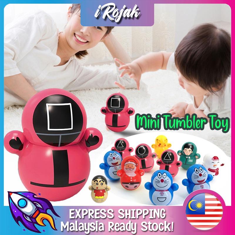 [iRojak] Mini Roly-poly Toy Mini Cartoon Tumbler Toy Doll Educational ...