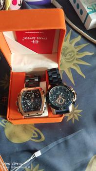 Product Review of DISKON jam tangan  !! Evans Jayden Jam Tangan Pria 9554-1 Rantai Stainless Steel Kaca Sapphire Chronograph Water Resistant 5ATM Air Bahan Watches Waterproof from A**k S**t 3