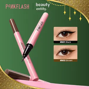 PINKFLASH OhMyLine Waterproof Eyeliner – Eyeliner Pensil & Liquid Tahan Lama Tahan Lama | Quick Dry, Anti-Smudge, Coklat & Hitam PFE01