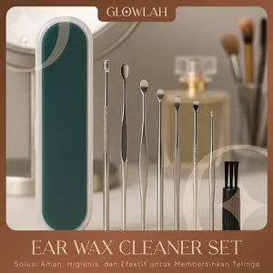 Glowlah 7in1 Alat Pembersih Telinga – Premium Stainless Ear Cleaner