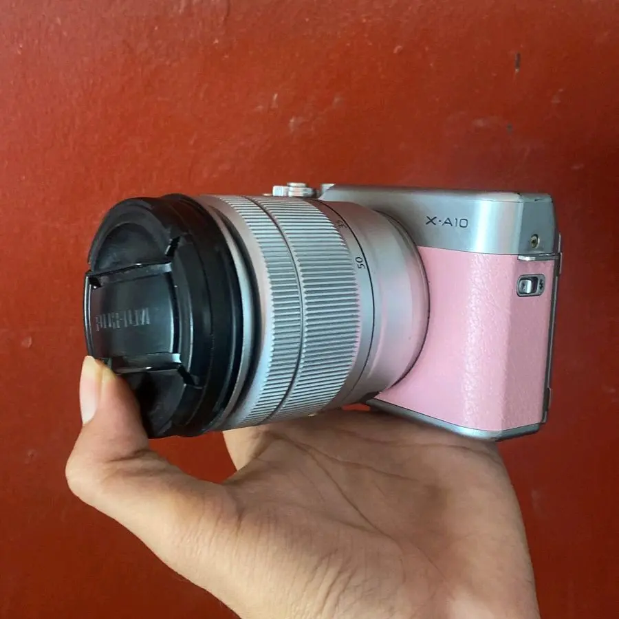 kamera Mirorles xa-10 warna pink siap pakai mulus