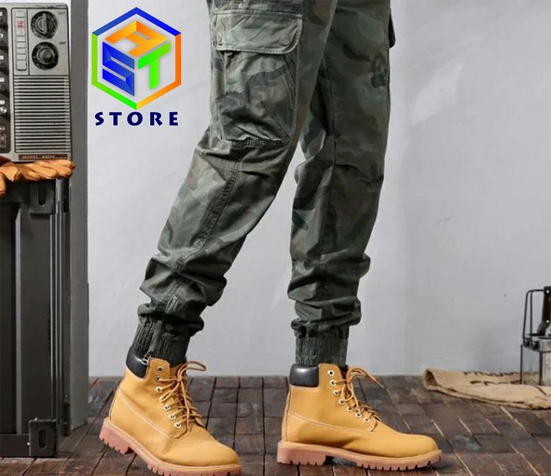 Product Introduction of Celana Panjang Unisex Camo Cargo Combat Bahan Katun Twill Non Stretch Warna Green 7