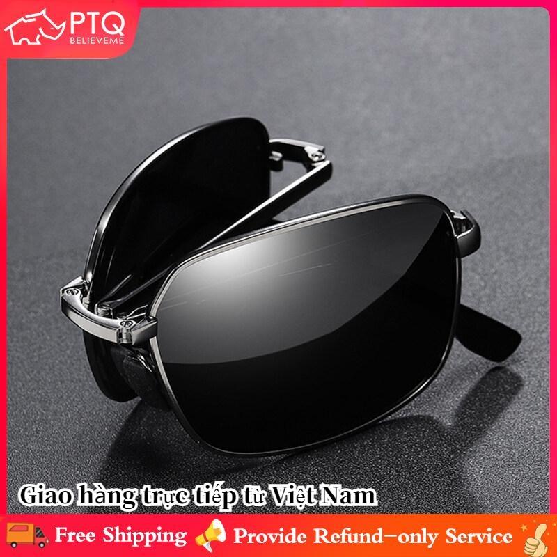 Kính Râm Phân Cực Gấp Gọn Cho Nam Và Nữ, Kính Mắt Đổi Màu, Kính Râm Thường Ngày, Gọng Vuông, Lái Xe Ngoài Trời, Che Nắng Thường Ngày, PTQ