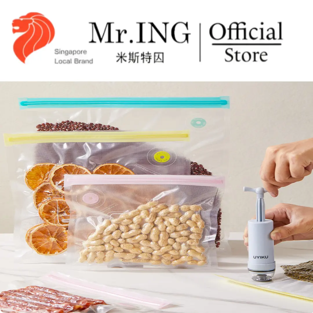 UYIKU Vacuum Ziploc Bag Set with 3 Sizes and Vacuum Seal