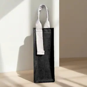 Tas Botol Air Minum 1 Liter dan 2 Liter Bahan Kanvas Waterproof - Tas Denim Polos - Tas Botol Tumbler Souvenir