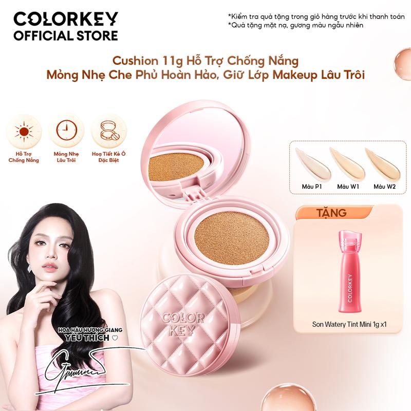Cushion COLORKEY Hỗ Chống Nắng, Mỏng Nhẹ, Mịn Mướt Che Phủ Cao Lâu Trôi 11g