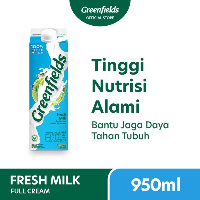Gambar [INSTANT ONLY] Susu Segar Greenfields - Fresh Milk Full Cream 950ml dari Greenfields Indonesia Kota Administrasi Jakarta Barat Tokopedia