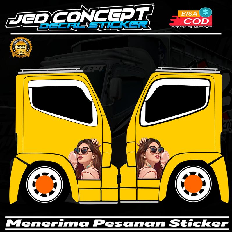 DECAL STIKER PINTU CEWEK CANTIK ALL PICK UP Car 1