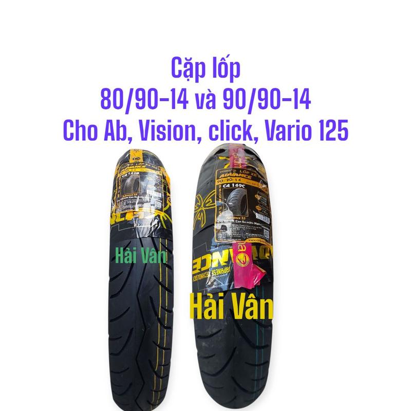  lốp Xe Ab 125 Vision Vario 125 Click 80 90-14 và 90 90-14 Euromina lốp không sử dụng Săm. mã 5  