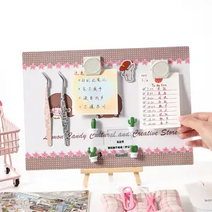Papan Magnet Organizer Estetik Multifungsi – Cute Desk Board A4 / A5, Magnetic Plate untuk pinset sticker lucu