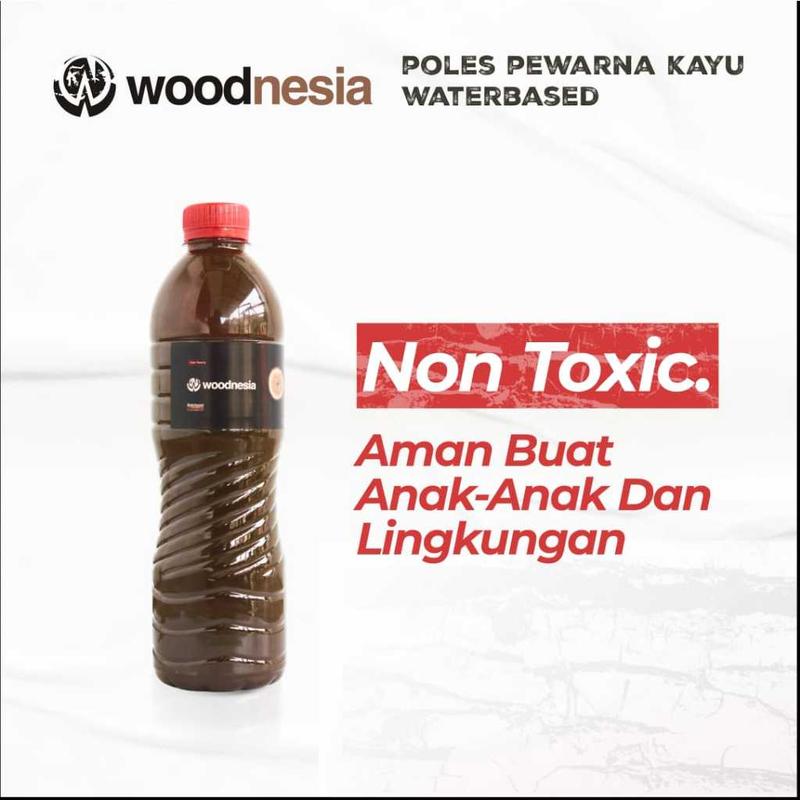 Woodnesia Poles Pewarna Kayu Jati 500ml Waterbased  Woodstain Number One Poles 2