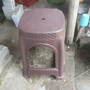 PXTON - Kursi Plastik Rotan Motif Anyam / Kursi Bakso / Bangku Bakso / Kursi Cafe Plastik Motif Rotan Premium / Kursi Baso Segi Rotan