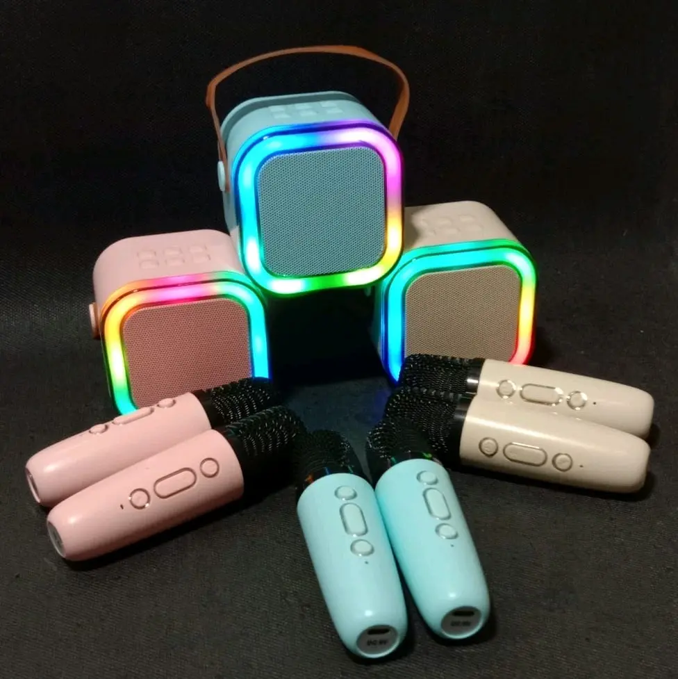 GOOJODOQ Speaker Led karaoke bluetooth/Mini speaker karaoke/set karaoke speaker Led defect saLe box promooo cuci gudang