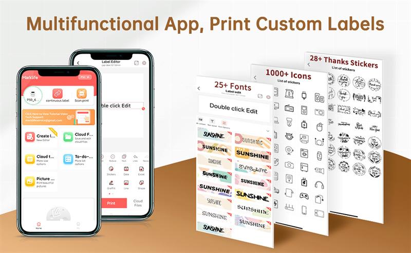 Product Introduction of Marklife P50 Thermal Cabel Roll Paper Label Insert Roll Paper Stickers Multifunction Bluetooth Ink-free Label Maker Useful Cable Paper 6