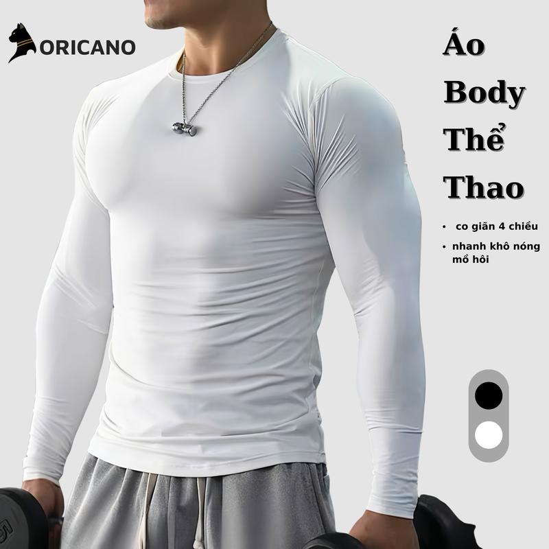  Áo Thể Thao Giữ Nhiệt Nam Body ORICANO Co Giãn 4 Chiều Ôm Dáng Tập Gym Chạy Bộ Đá Bóng Thể Thao Thấm Hút Mồ Hôi Nhanh Khô GN02 