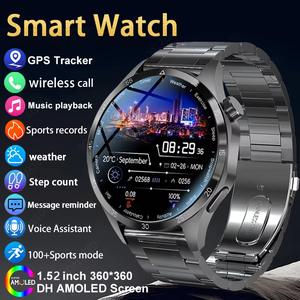 2025 New Watch 5PRO GPS NFC Smartwatch Men 360*360 AMOLED HD Screen Bluetooth Wireless Call Waterproof Heart Rate Compass Men Smart Watch
