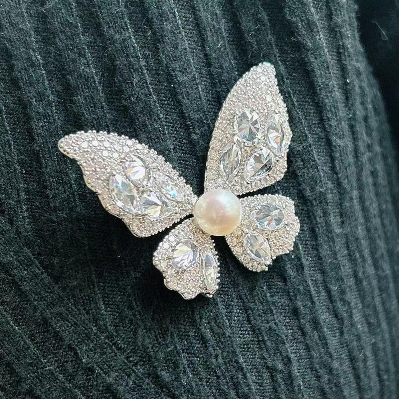 Product Introduction of Round freshwater real pearl handmade brooch for women paired with jewelry Daily 7