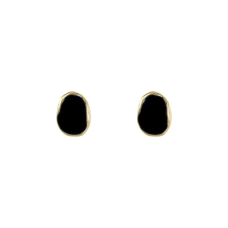 AS09 Anting Stud Fashion Earrings Luxury Beautiful Earrings Mode Circle Black Geometri Fashion Wanita Korea 5