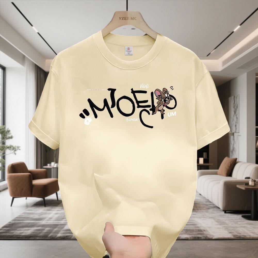 Kaos Oblong Lengan Pendek Motif Tikus Lucu 100% Katun Ukuran Besar Unisex