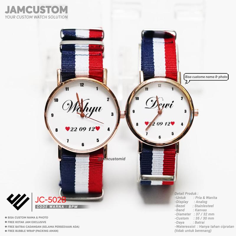 JC-502B \ Jam custom \ Bisa custom sesuai keinginan \ Hadiah \ Couple \ Pernikaha \ DW Kanvas 2