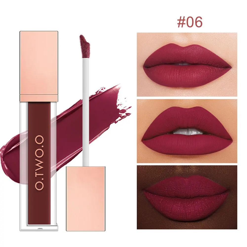 Liquid Lipstick O.TWO.O Lip Glaze Waterproof Long Lasting Gloss Soft Beauty Up Liptint Lip P4E7