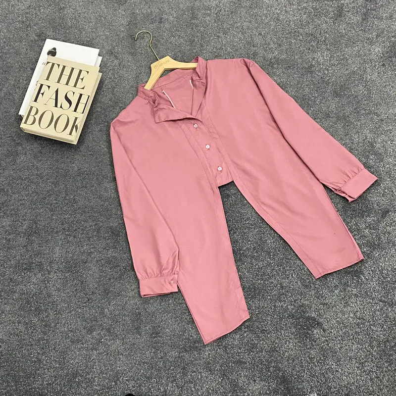 Lily Kemeja Crop Oversize Katun Polimicro 2