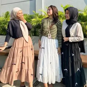 ZN - PEONY SKIRT RIBBON / ALICE RIBBON MIDI SKIRT