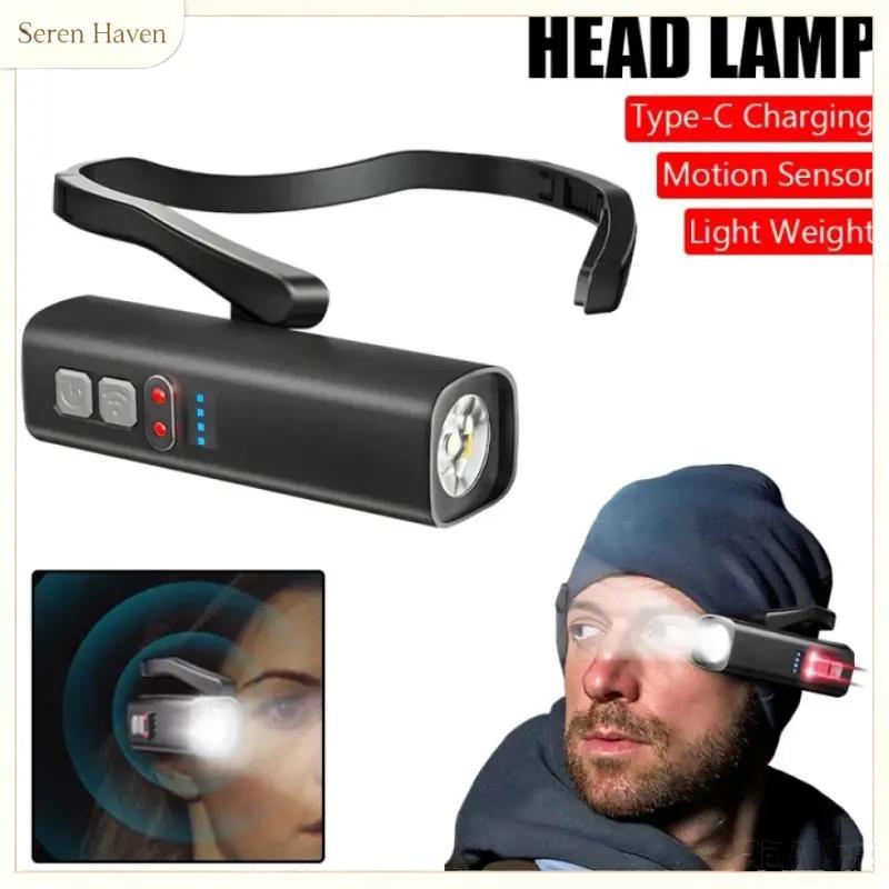 tai đèn pha clip LED đèn pha có thể sạc lại không thấm nước đèn pin đầu cho chuyến đi câu cá chạy hoạt động ngoài trời bằng xe đạp