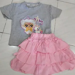 Setelanrok anak,rok tiga susun bahan halus yg  nyaman dipakai367