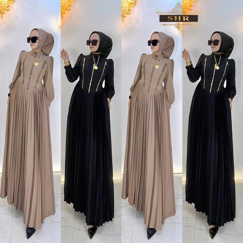 SHR MAXI DRESS PRINCES SALUR WOLPIS ORI SHR 100% KODE GAMIS INCESS Dengan Desain Elegan dan Nyaman